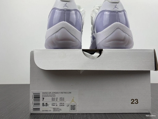 Cheap TBK Violet 11 AH7860-101 Pure Air Low Jordan WMNS 0704